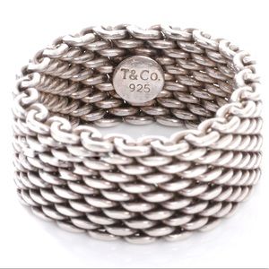 Iconic Genuine Tiffany & Co Mesh Ring Size 7